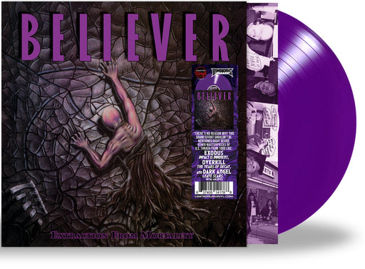BELIEVER - EXTRACTION FROM MORTALITY (*NEW-PURPLE VINYL, 2023, Bombworks) Only 300 - Remastered/1989 Thrash Metal