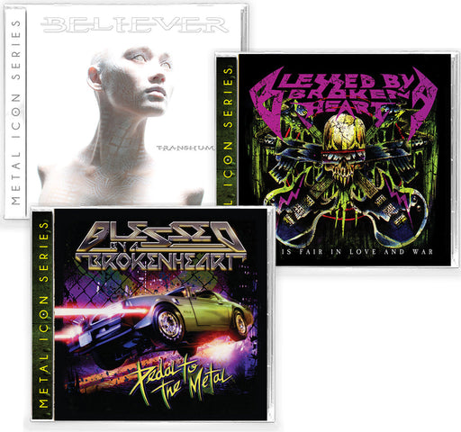 3 CD BUNDLE - BELIEVER - TRANSHUMAN + BLESSED BY A BROKEN HEART - PEDAL TO THE METAL + ALL IS FAIR Sale price