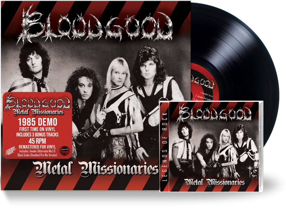 Bloodgood - Metal Missionaries CD+VINYL BUNDLE / Demo + 3 Bonus Tracks (LIMITED RUN VINYL) 45rpm FIRST TIME ON VINYL