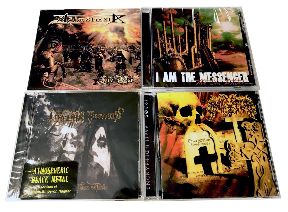 4 CHRISTIAN BLACK METAL CDS * ENCRYPTOR, ADASTASIA, I AM THE MESSENGER. FOR ANTESTOR FANS. - Christian Rock, Christian Metal