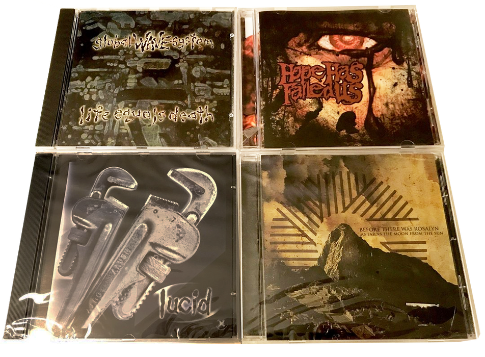 4 CHRISTIAN ROCK CDS - * LUCID, GLOBAL WAVE SYSTEM BEFORE THERE WAS ROSLYN. XIAN HARDCORE - Christian Rock, Christian Metal