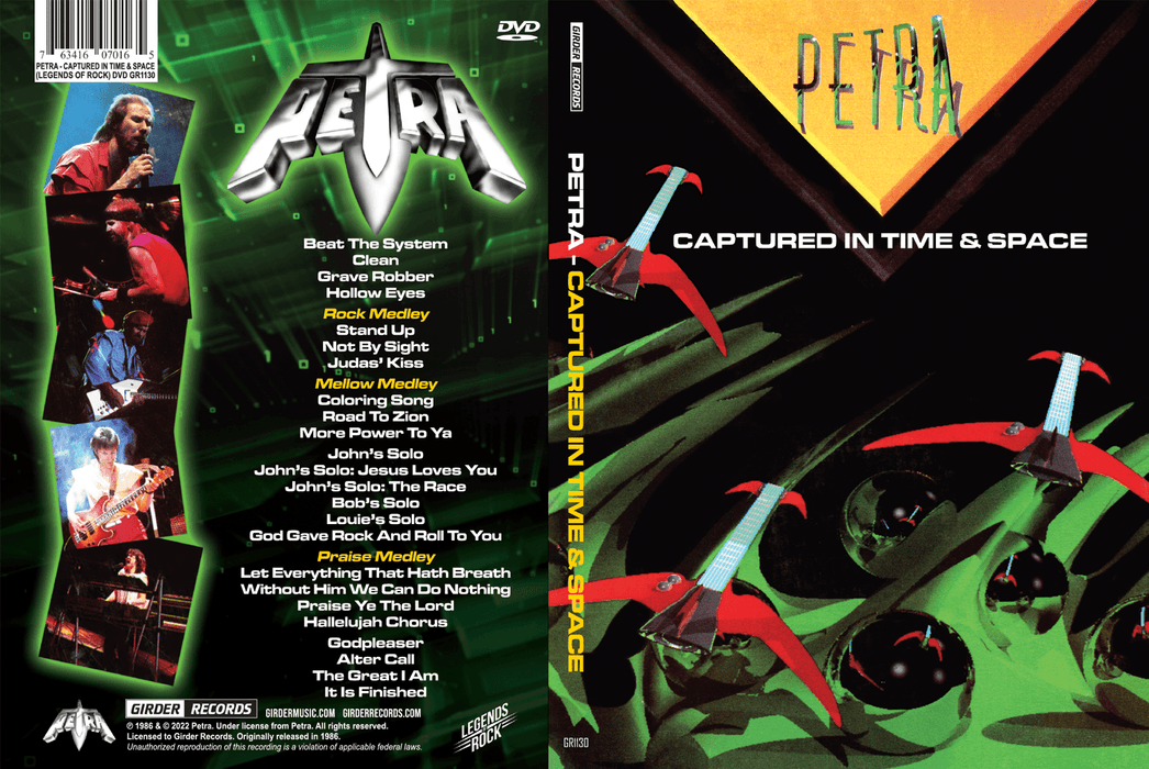 Petra - Captured In Time and Space (DVD) 2022 GIRDER RECORDS (Legends of Rock)