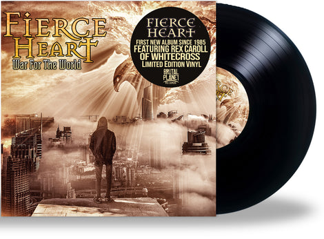 FIERCE HEART - WAR FOR THE WORLD (*NEW-VINYL, 2021, Brutal Planet Records) Massive hard rock from Rex Carroll of Whitecross/King James