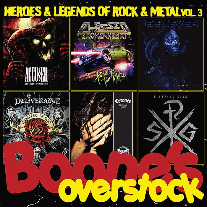 BOONE’S OVERSTOCK SAMPLER VOL 3 (*NEW-CD, 2022) 80 minutes of rock and metal!