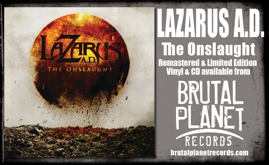 LAZARUS A.D. - THE ONSLAUGHT (*NEW-ORANGE VINYL, 2023, Limited Run Vinyl) elite Thrash Mixed by Testament's James Murphy!