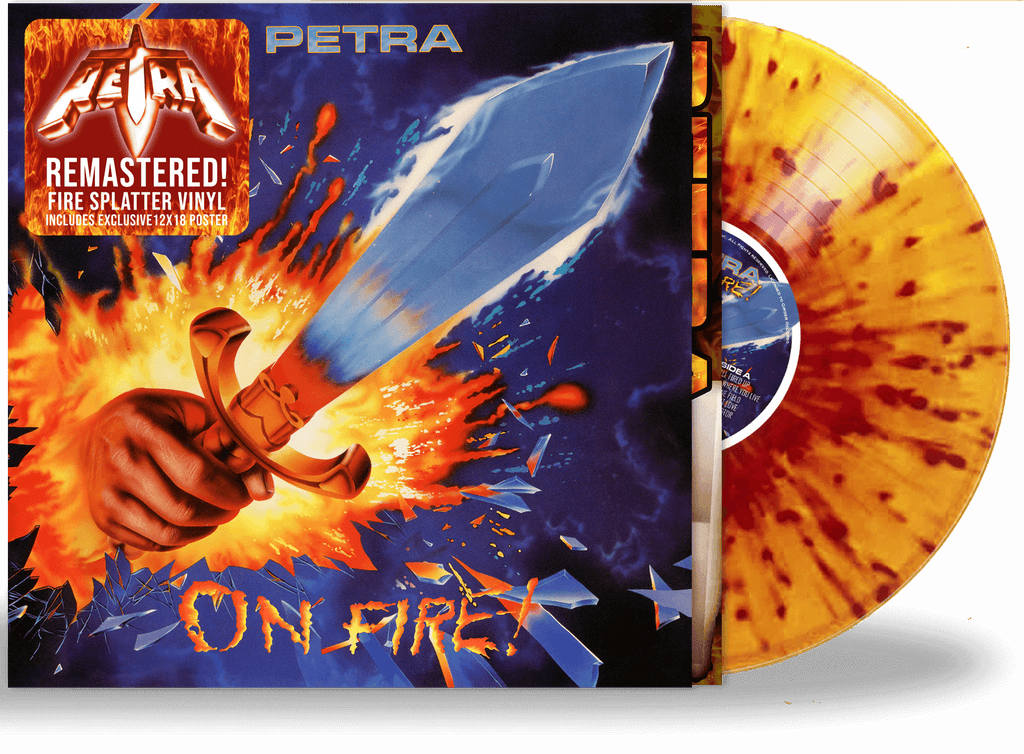 PETRA - ON FIRE! (*New-Vinyl) FIRE SPLATTER VINYL w/POSTER, 2022 GIRDE ...