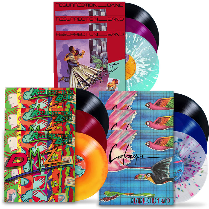 Resurrection Band 9 RECORD BUNDLE – DMZ, MOMMY DON'T LOVE DADDY, COLOURS (Limited Run Vinyl) 3 Colors, Gatefold Jacket + Band Poster