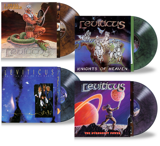 Leviticus (Vinyl 4 Pack) I Shall Conquer, The Strongest Power, Setting Fire To the Earth & Knights of Heaven, (Limited Run Vinyl) 80's Metal
